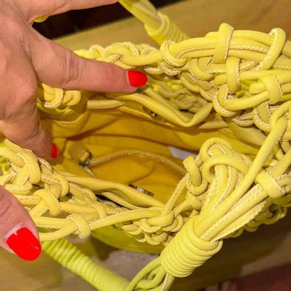 Jonathan Simkhai Yellow Knotted Shoulder Bag - Picture 4 of 4